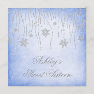 Invitation Bonbon 16 à flocons de neige de diamant du pays