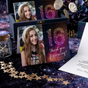Invitation Bonbon 16 constellations de galaxie de Merci
