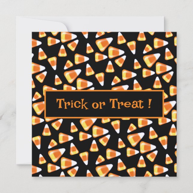 Invitation Bonbons d'Halloween motif, gâteries amusantes de b (Devant)