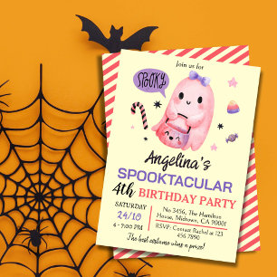 Invitation Bonbons pour fantôme doux et éffrayant 4e annivers