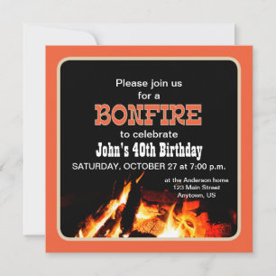 Invitation Bonfire Anniversaire de fête