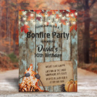 Bonfire Party Rustic Automne quitte la grange Anni