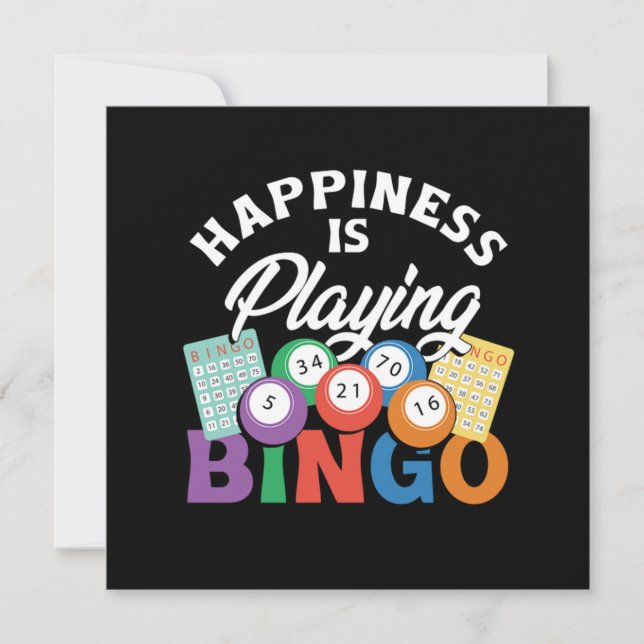 Invitation Bonheur Jouer Bingo Lucky Joueur Jouer G (Devant)