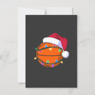 Invitation Bonhomme de neige Basketball Noël Père Noël Baseba
