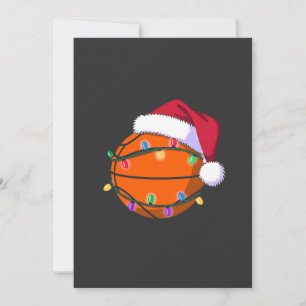 Invitation Bonhomme de neige Basketball Noël Père Noël Baseba