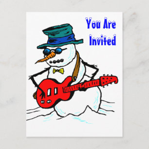 INVITATION BONHOMME DE NEIGE D'INVITATION DE FÊTE