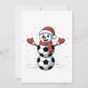 Invitation Bonhomme de neige Football Noël Père Noël Baseball