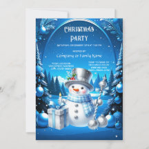 Bonhomme de neige joyeux dans une fête de vacances