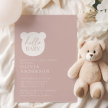 Bonjour Baby shower bébé ours