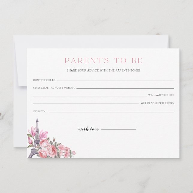 Invitation Bonjour Bebe | Conseil baby shower pour les parent (Devant)