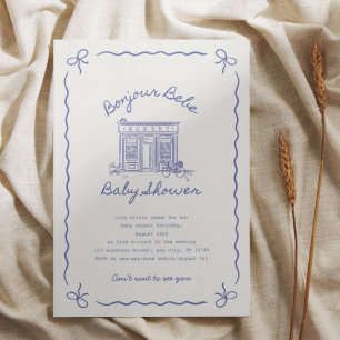 Invitation Bonjour Bebe Fête de bébé française