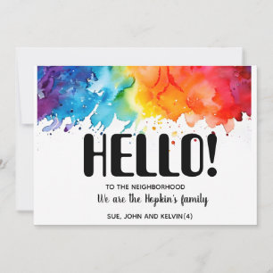 Invitation Bonjour, Editable Nous sommes nouveaux dans le qua