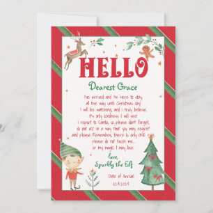 Invitation Bonjour Elfe Noël Elfe magique Imprimable