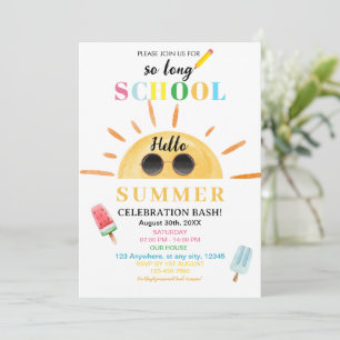 Invitation Bonjour Fin d’été de la fête de sortie de l’école