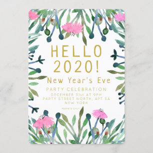 Invitation Bonjour la veille du Nouvel An 2020