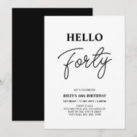 Bonjour Quarty | Black & White 40th Birthday Party