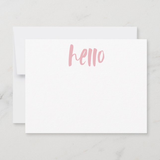 Invitation BONJOUR ROSE| Papeterie personnalisée (Devant)