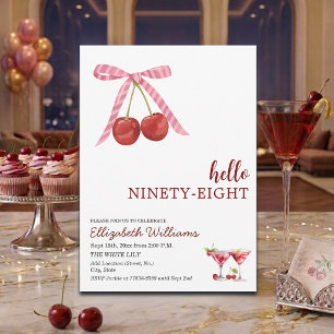 Invitation Bonjour Soixante-Dix-Huit Cherry Martini Fête d'An