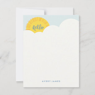 Invitation Bonjour Sunshine Stationery - Azure
