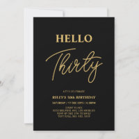 Bonjour trente | Gold & Black 30th Birthday Party