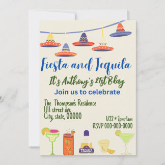 Invitation Bonne 21e Personnaliser d'anniversaire