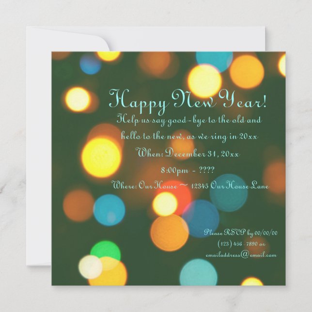 Invitation Bonne année (Devant)
