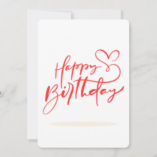 Invitation Bonne calligraphie d'anniversaire avec conception 