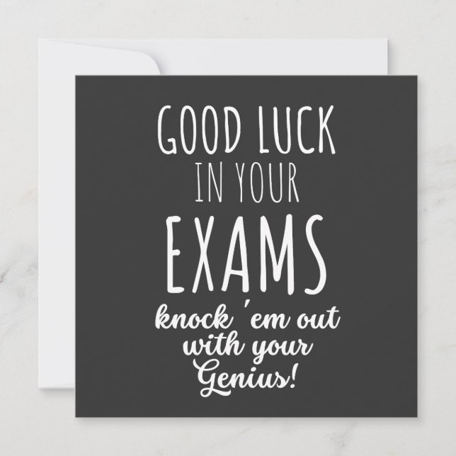 Invitation bonne chance dans vos examens (Devant)