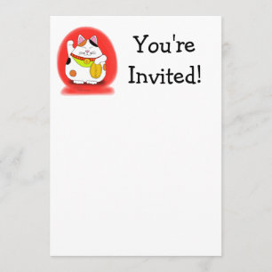 Invitation Bonne chance Maneki Neko