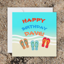 Bonne fête de plage d'anniversaire personnalisé