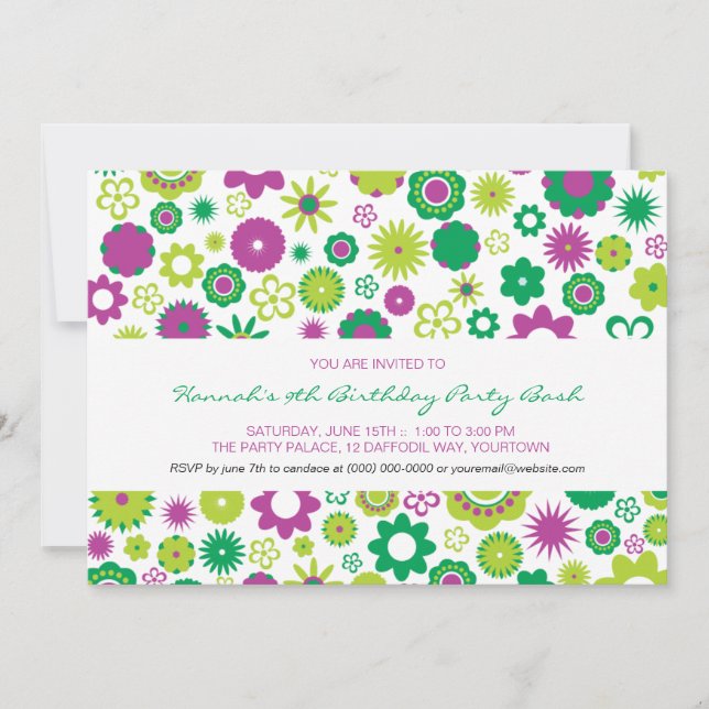 Invitation Bonne fête des fleurs (Devant)