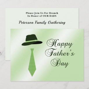 Invitation Bonne Fête des pères Casquette Green Dot Cravate B