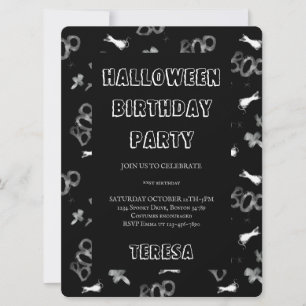 Invitation Bonne Halloween Costume Anniversaire Fête Invitati