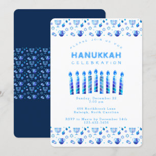 Invitation Bonne Hanoukka belle fête juive