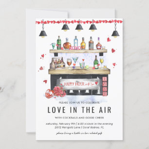 Invitation Bonne heure de vacances   Cocktail Valentine