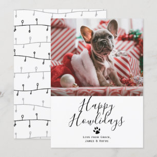 Invitation Bonne Howlidays Pet Dog Christmas Card