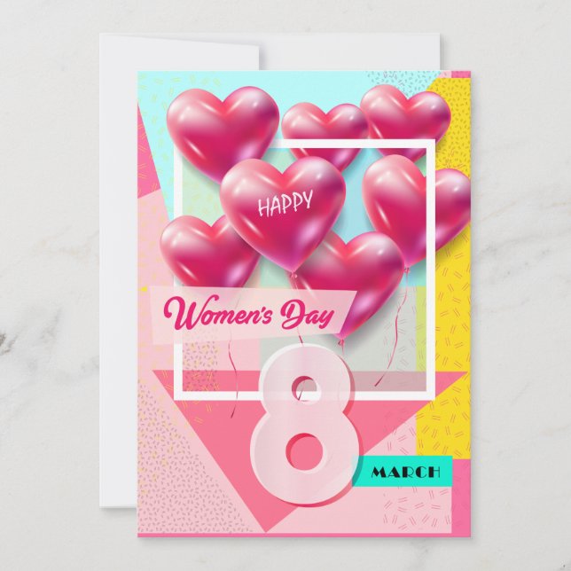 Invitation Bonne journée des femmes ! Fête internationale du  (Devant)
