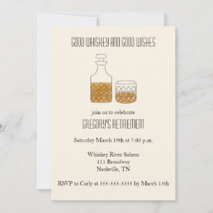 Invitation Bonne Whiskey Bonne volonté Parti de retraite