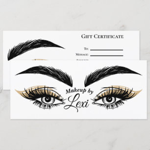 Invitation Bons Cadeaux de Cils du Salon de Beauté Pretty Eye