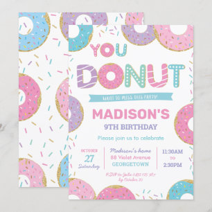 Invitation Bons mignons et arroses fête d'anniversaire