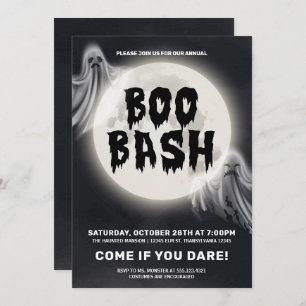 Invitation Boo Bash, parti d'Halloween