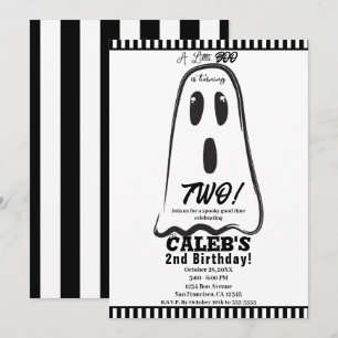 Invitation BOO ! Fantôme Mignon et Effrayant Soirée Halloween