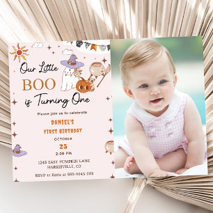Invitation Boo Premier Anniversaire Notre Petit Boo En Tourne