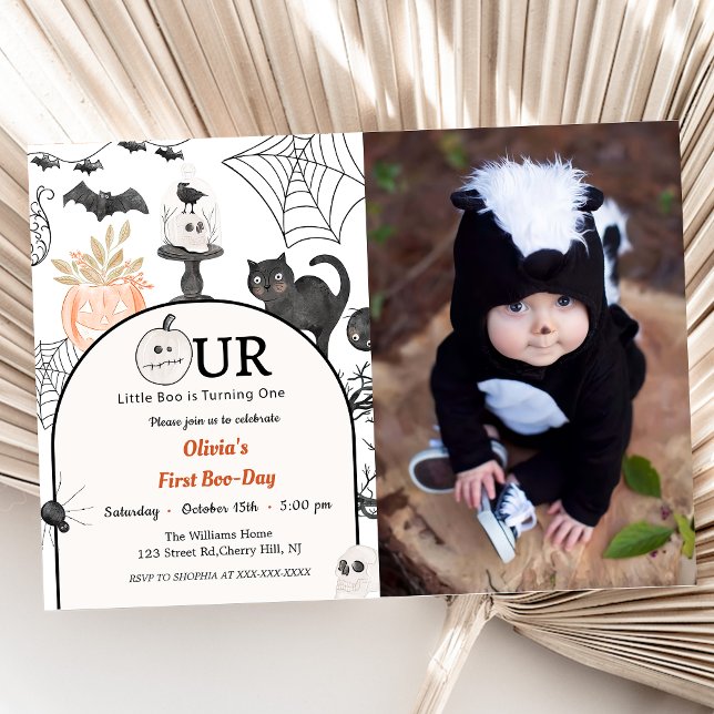 Invitation Boo Premier Anniversaire Notre Petit Boo En Tourne (Créateur téléchargé)