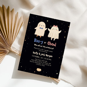 Invitation Boo-y ou Ghoul Cute Halloween Fantômes Révélation 