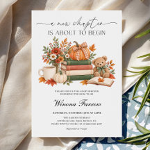 Book Themed Fall Pumpkin Storybook Baby Shower