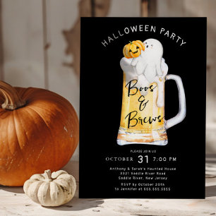 Invitation Boos and Brews Halloween Party