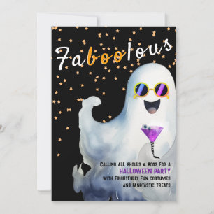 Invitation Boos et Booze Faboolly Adult Halloween Party
