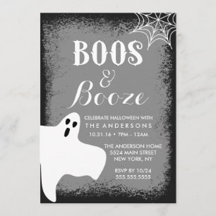 Invitation Boos et Booze Halloween Party