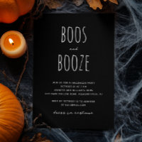 Boos et Booze | Parti d'Halloween minimaliste noir